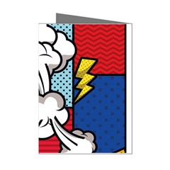 Rays Smoke Pop Art Style Vector Illustration Mini Greeting Cards (pkg Of 8) by Wegoenart