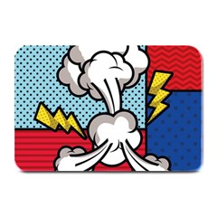 Rays Smoke Pop Art Style Vector Illustration Plate Mats by Wegoenart