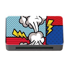 Rays Smoke Pop Art Style Vector Illustration Memory Card Reader With Cf by Wegoenart