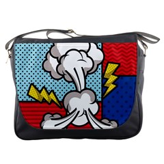 Rays Smoke Pop Art Style Vector Illustration Messenger Bag by Wegoenart