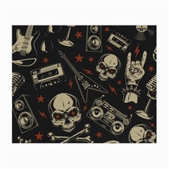 Grunge Seamless Pattern With Skulls Small Glasses Cloth (2 Sides) by Wegoenart