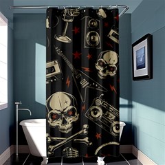 Grunge Seamless Pattern With Skulls Shower Curtain 36  X 72  (stall)  by Wegoenart