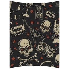 Grunge Seamless Pattern With Skulls Back Support Cushion by Wegoenart