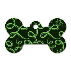 Snakes Seamless Pattern Dog Tag Bone (two Sides) by Wegoenart