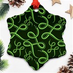 Snakes Seamless Pattern Snowflake Ornament (Two Sides) Front