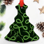 Snakes Seamless Pattern Christmas Tree Ornament (Two Sides) Back