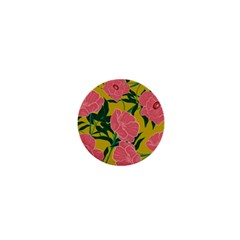 Pink Flower Seamless Pattern 1  Mini Magnets by Wegoenart