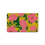 Pink Flower Seamless Pattern Magnet (Name Card) Front