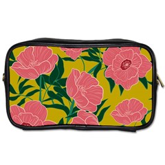 Pink Flower Seamless Pattern Toiletries Bag (one Side) by Wegoenart