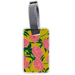 Pink Flower Seamless Pattern Luggage Tag (one Side) by Wegoenart