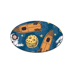 Missile Pattern Sticker (oval) by Wegoenart