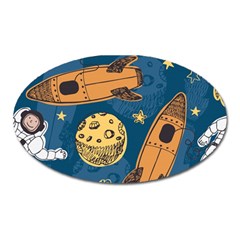 Missile Pattern Oval Magnet by Wegoenart