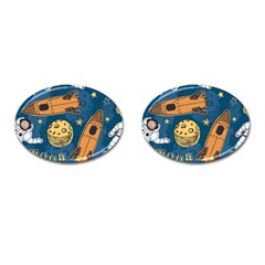 Missile Pattern Cufflinks (oval) by Wegoenart