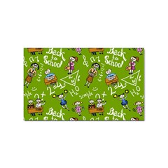 Seamless Pattern With Kids Sticker (rectangular)