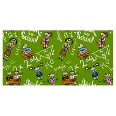 Seamless Pattern With Kids Banner And Sign 8  X 4  by Wegoenart