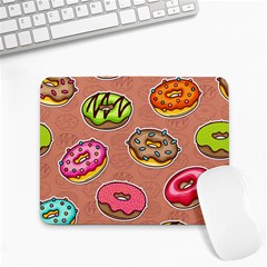 Doughnut Doodle Colorful Seamless Pattern Small Mousepad by Wegoenart