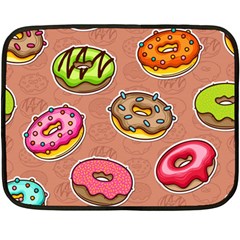 Doughnut Doodle Colorful Seamless Pattern Fleece Blanket (mini) by Wegoenart