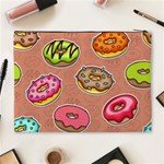 Doughnut Doodle Colorful Seamless Pattern Cosmetic Bag (XL) Back