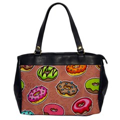 Doughnut Doodle Colorful Seamless Pattern Oversize Office Handbag by Wegoenart