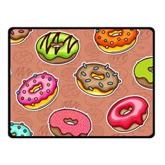 Doughnut Doodle Colorful Seamless Pattern Fleece Blanket (small) by Wegoenart