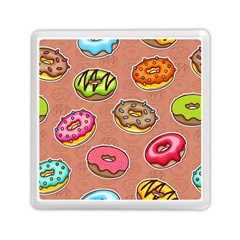 Doughnut Doodle Colorful Seamless Pattern Memory Card Reader (square) by Wegoenart