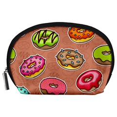 Doughnut Doodle Colorful Seamless Pattern Accessory Pouch (large) by Wegoenart