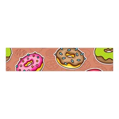 Doughnut Doodle Colorful Seamless Pattern Velvet Scrunchie by Wegoenart