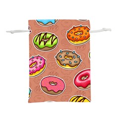 Doughnut Doodle Colorful Seamless Pattern Lightweight Drawstring Pouch (m) by Wegoenart