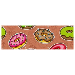 Doughnut Doodle Colorful Seamless Pattern Banner And Sign 9  X 3  by Wegoenart