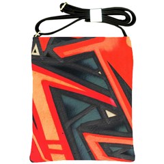 Graffiti Detail Wallpaper Texture Background Shoulder Sling Bag by Wegoenart