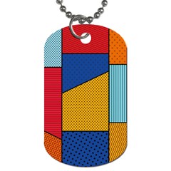 Dotted Colors Background Pop Art Style Vector Dog Tag (two Sides) by Wegoenart