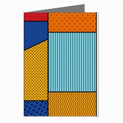 Dotted Colors Background Pop Art Style Vector Greeting Cards (pkg Of 8) by Wegoenart