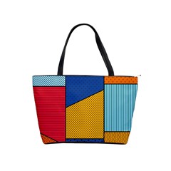 Dotted Colors Background Pop Art Style Vector Classic Shoulder Handbag by Wegoenart