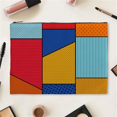 Dotted Colors Background Pop Art Style Vector Cosmetic Bag (xl) by Wegoenart