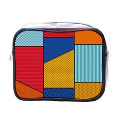 Dotted Colors Background Pop Art Style Vector Mini Toiletries Bag (one Side) by Wegoenart