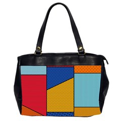 Dotted Colors Background Pop Art Style Vector Oversize Office Handbag (2 Sides)