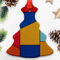 Dotted Colors Background Pop Art Style Vector Christmas Tree Ornament (two Sides) by Wegoenart