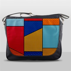 Dotted Colors Background Pop Art Style Vector Messenger Bag by Wegoenart