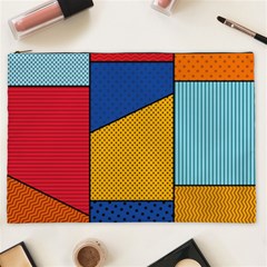 Dotted Colors Background Pop Art Style Vector Cosmetic Bag (xxl) by Wegoenart