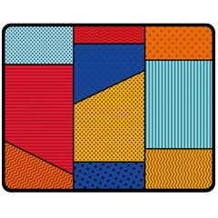 Dotted Colors Background Pop Art Style Vector Double Sided Fleece Blanket (medium)  by Wegoenart