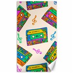 Seamless Pattern With Colorfu Cassettes Hippie Style Doodle Musical Texture Wrapping Fabric Vector Canvas 40  x 72  39.28 x69.23  Canvas - 1