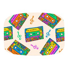 Seamless Pattern With Colorfu Cassettes Hippie Style Doodle Musical Texture Wrapping Fabric Vector Mini Square Pill Box by Wegoenart