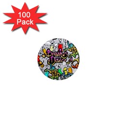 Hip Hop Background 1  Mini Magnets (100 Pack)  by Wegoenart