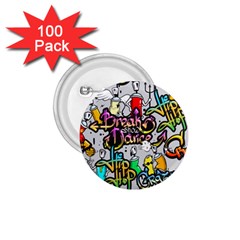 Hip Hop Background 1 75  Buttons (100 Pack)  by Wegoenart