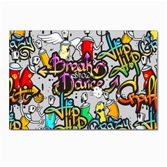 Hip Hop Background Postcards 5  X 7  (pkg Of 10) by Wegoenart