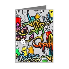 Hip Hop Background Mini Greeting Card