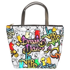 Hip Hop Background Bucket Bag by Wegoenart