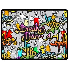 Hip Hop Background Double Sided Fleece Blanket (large)  by Wegoenart