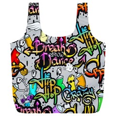 Hip Hop Background Full Print Recycle Bag (xxl) by Wegoenart