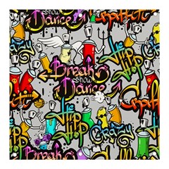 Hip Hop Background Banner And Sign 3  X 3  by Wegoenart